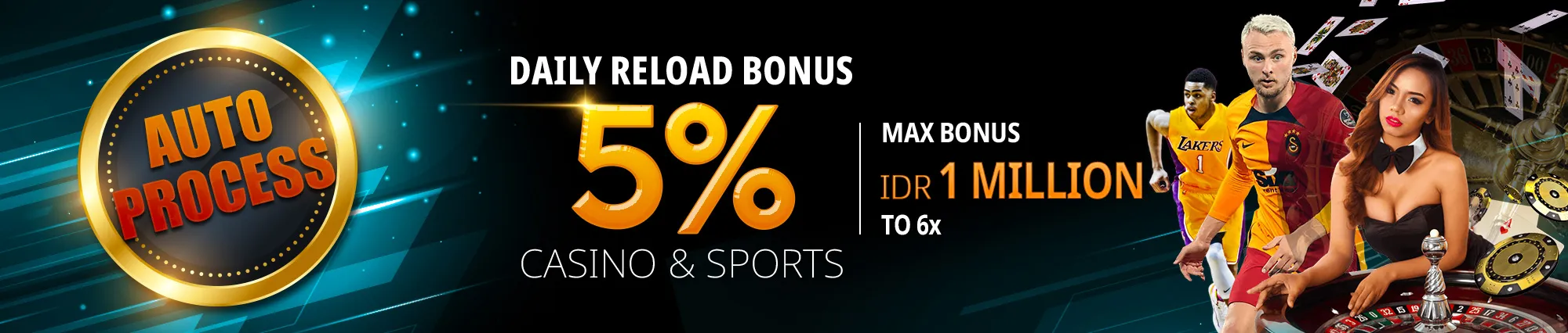daily reload bonus 5% คาสิโน กีฬา by qqfortuna